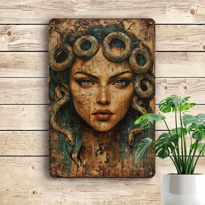 Retro Tin Signs for Halloween & Christmas, Metal Wall Art, Perfect for Farmhouse Kitchen & Home Bar Decor, 7.9x11.8"/11.8x17.7"