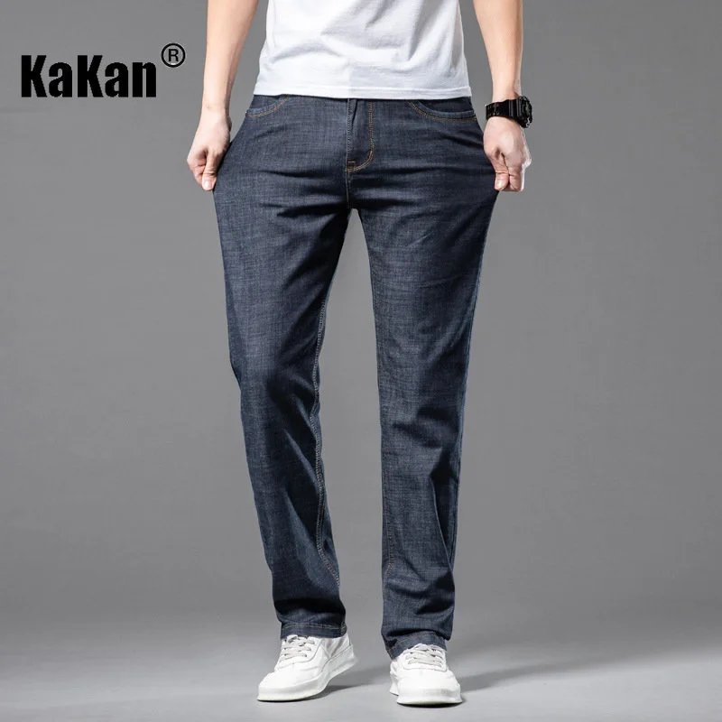 Kakan - New Summer Thin Loose Straight Leg Jeans for Men, Youth Casual Versatile Casual Long Jeans K42-6202