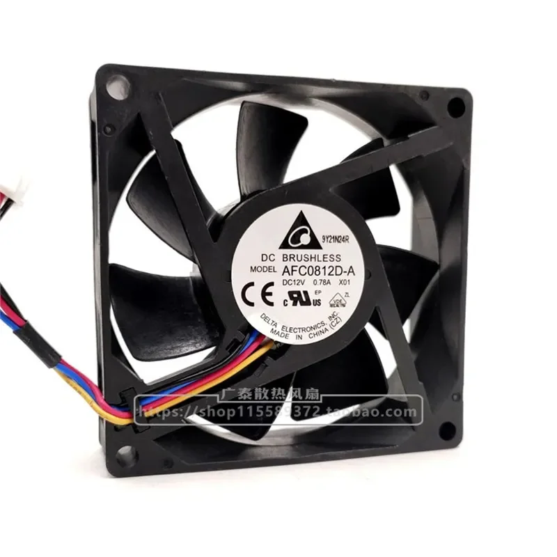 for Delta AFC0812D-A U859H-A00 12V 0.46A 4-Pin Temperature Controlled Speed Measuring Cooling Fan
