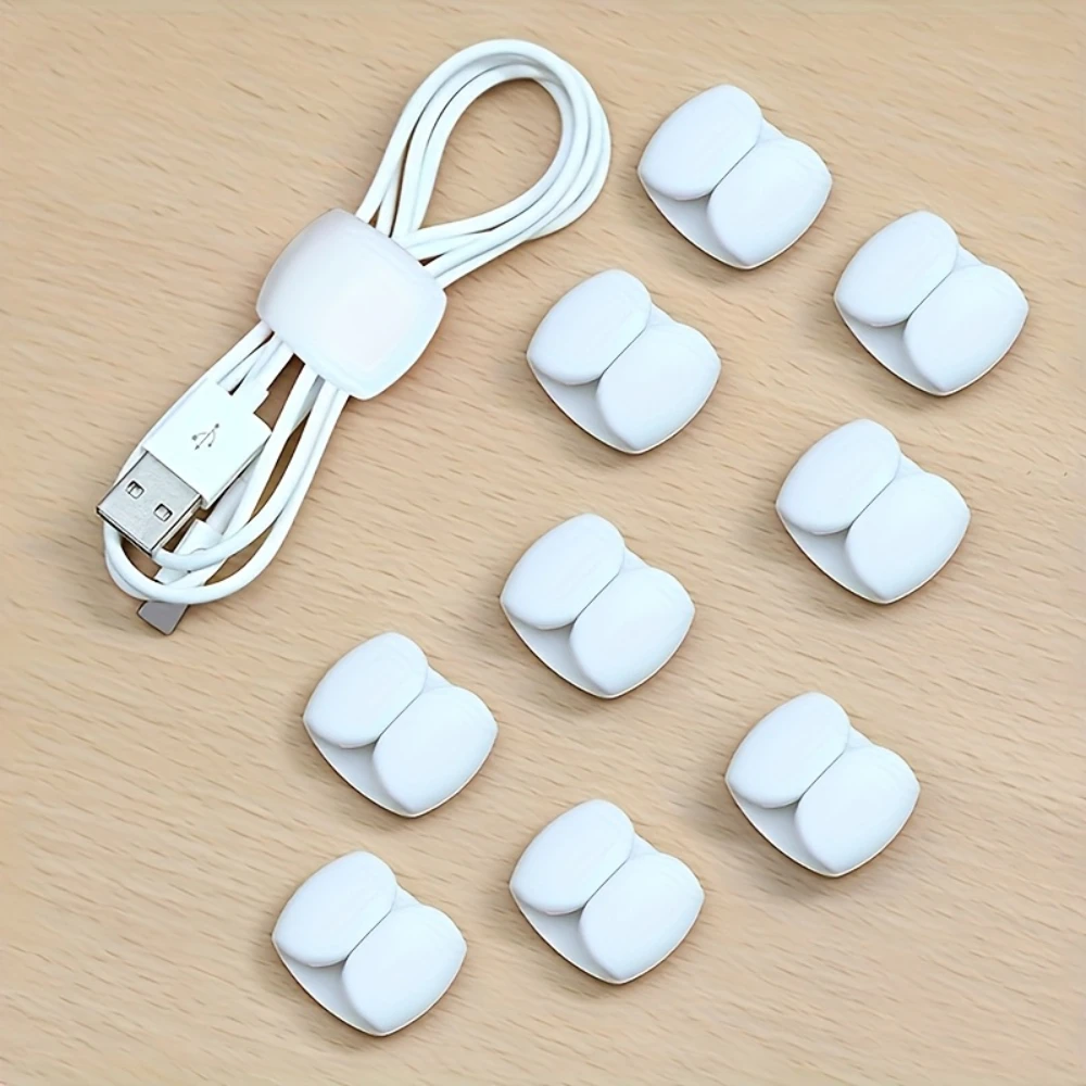 5/10/20Pcs Cable Organizer Clips – Multi-Functional Cord Holders for Charging & Headphone Cables