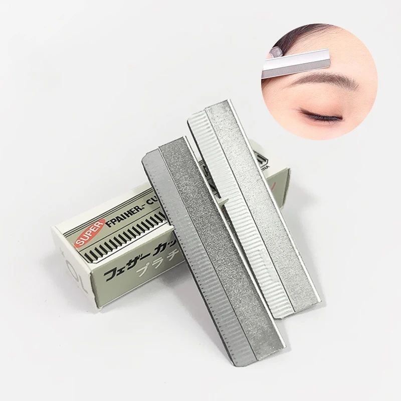 10/50/100pcs Stainless Steel Hair Blade Knife Tattoo Eyebrow Trimmer Scraper Shaping Shaver Makeup Tools