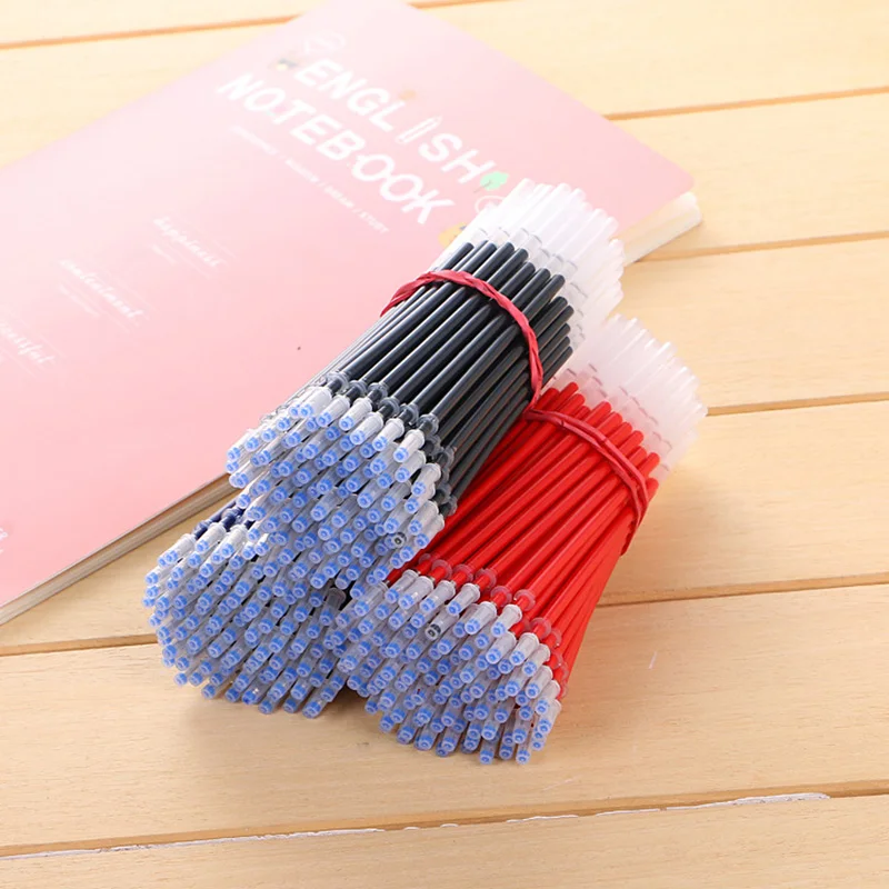 10 Pcs/Set Gel Pen Refills Rods 0.38mm Black Blue Red Ink Neutral Pen Washable Handle Refill Rod School Supplies Stationery