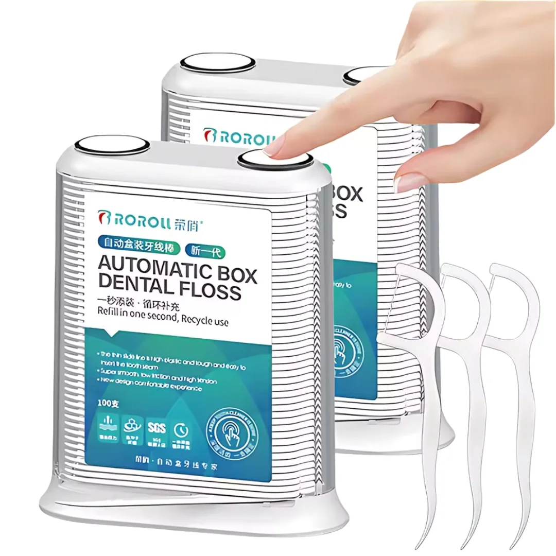 1set Automatische Box Zahnseide Einweg Flosser Picks Tragbare Zahn Reinigung Stick Huosehold Zahnstocher für Tägliche Mundpflege