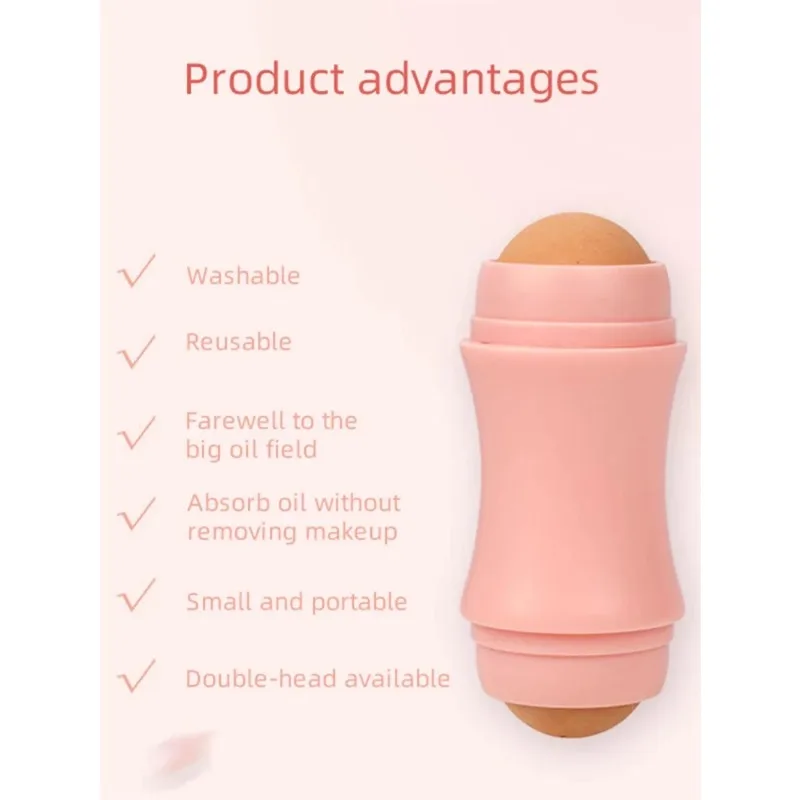 الوجه النفط امتصاص الأسطوانة 2 كرات أداة العناية بالبشرة الحجر البركاني النفط امتصاص قابل للغسل زيت الوجه إزالة الرعاية الجلد ماكياج أداة