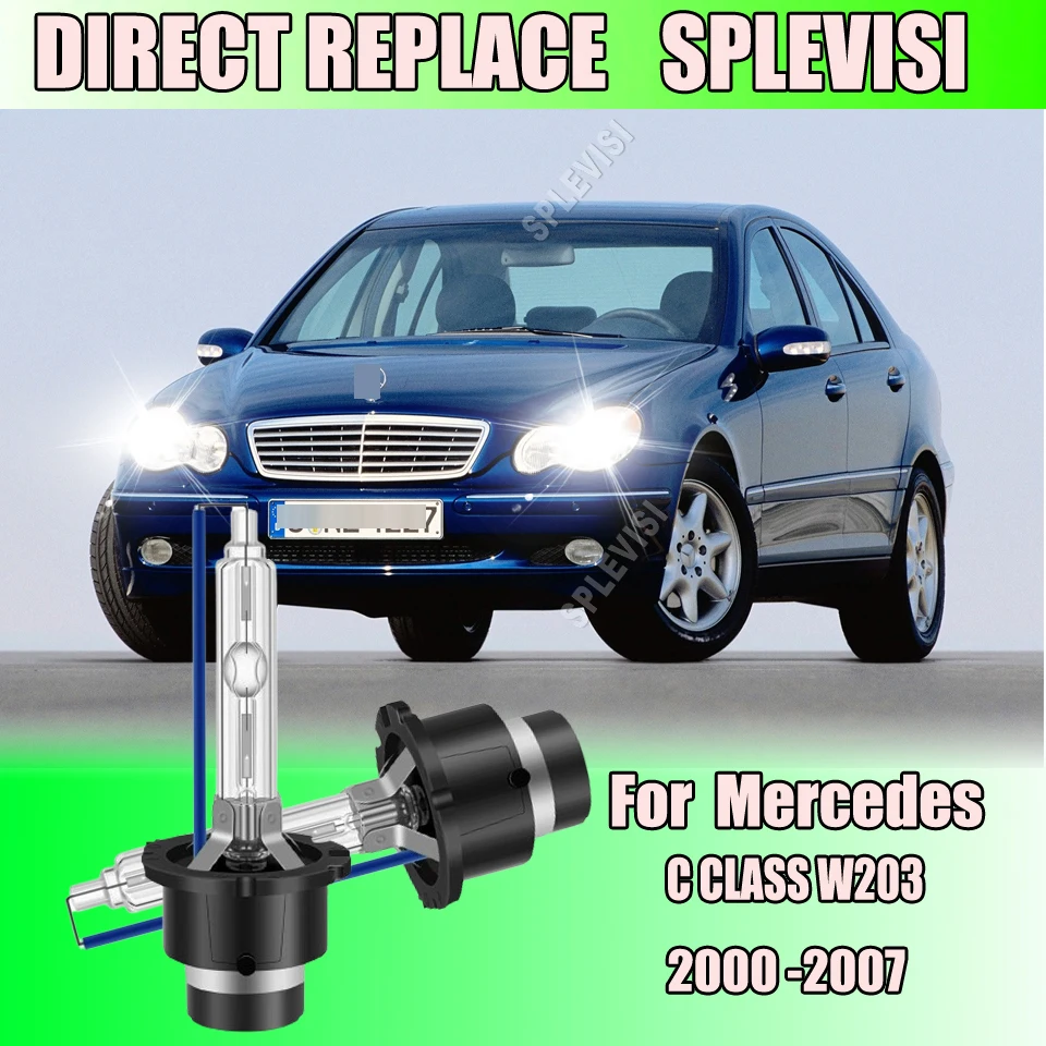 

2pcs 35W HID Bulb Xenon Headlight D2S 6000K ampolleta For MERCEDES-BENZ C CLASS W203 2000 2001 2002 2003 2004 2005 2006 2007