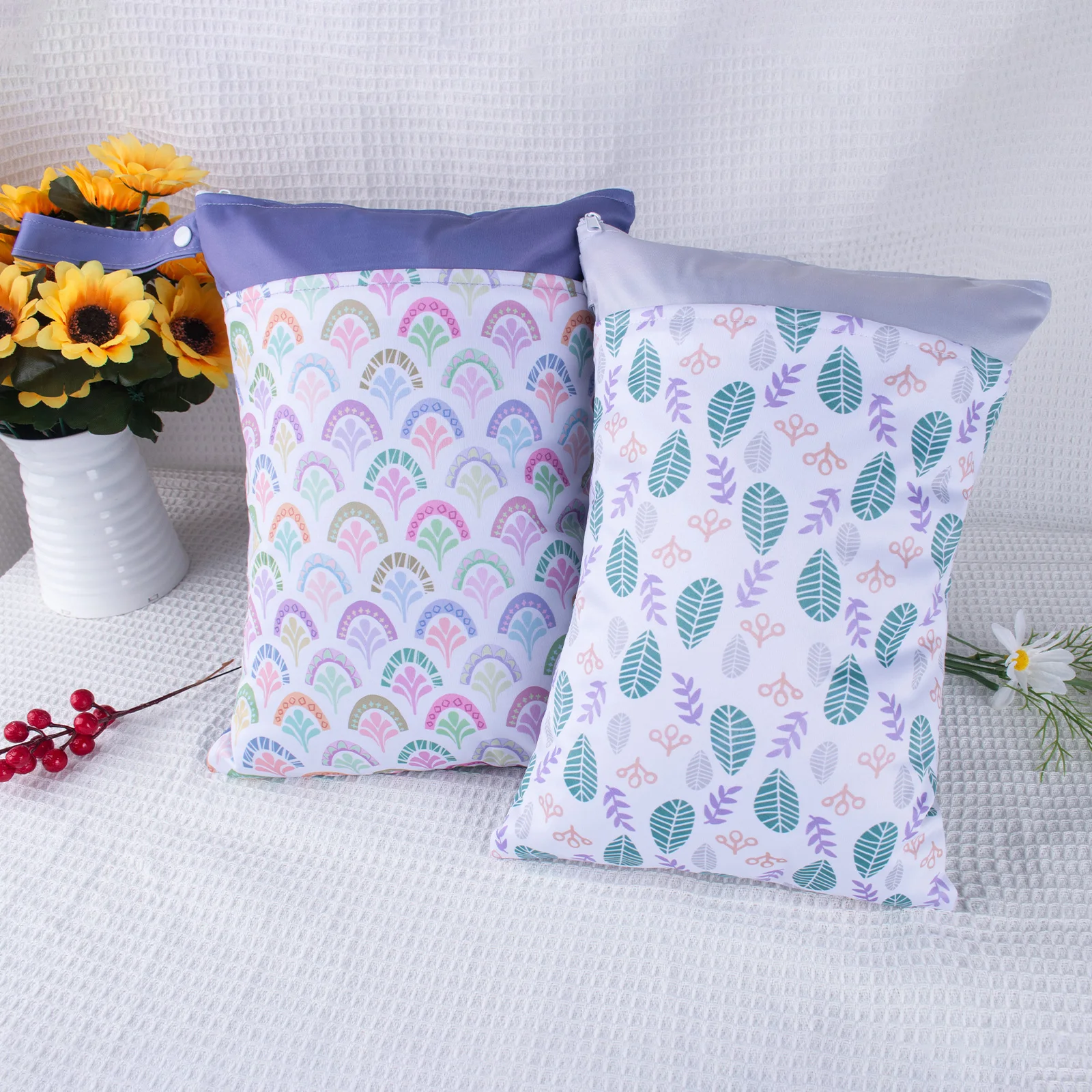 جديد حفاضات أكياس الرطب الجاف مقاوم للماء قابلة لإعادة الاستخدام السفر شاطئ بركة الرعاية النهارية Soiled عناصر الطفل اليوغا حقيبة قاعة رياضة لملابس السباحة #3