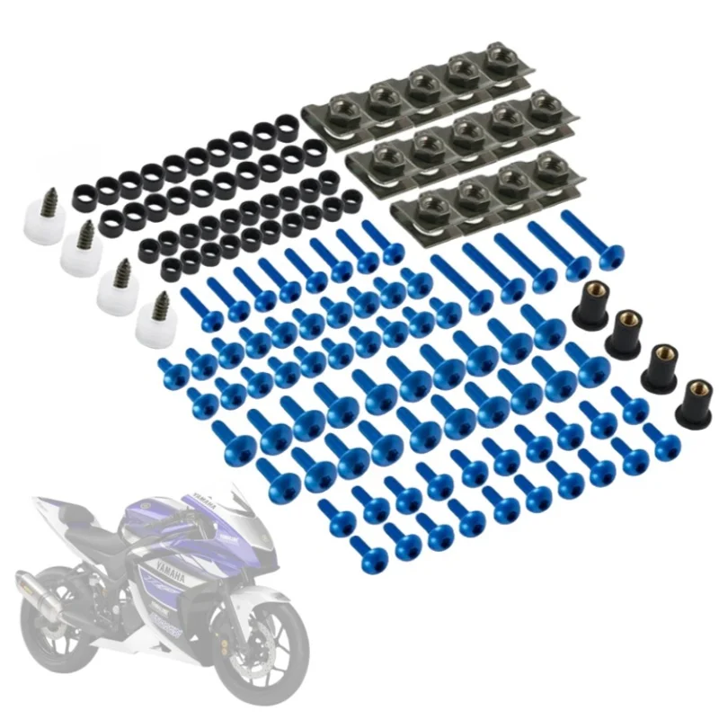 For YAMAHA TENERE 700 MT07 MT 07 TMAX 500 TMAX 560 FZ6 XMAX MT 09 MT03 177PCS Motorcycle Fairing Bolts Screws Nut Complete Kit