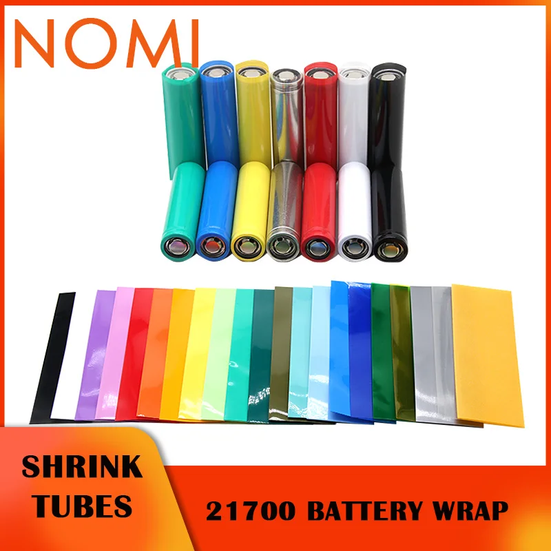 21700 PVC Heat Shrink Tube 25/50/100~500/1000pcs PreCut Insulated Film Cover Lipo Battery Wrap Protective Sleeve Casing