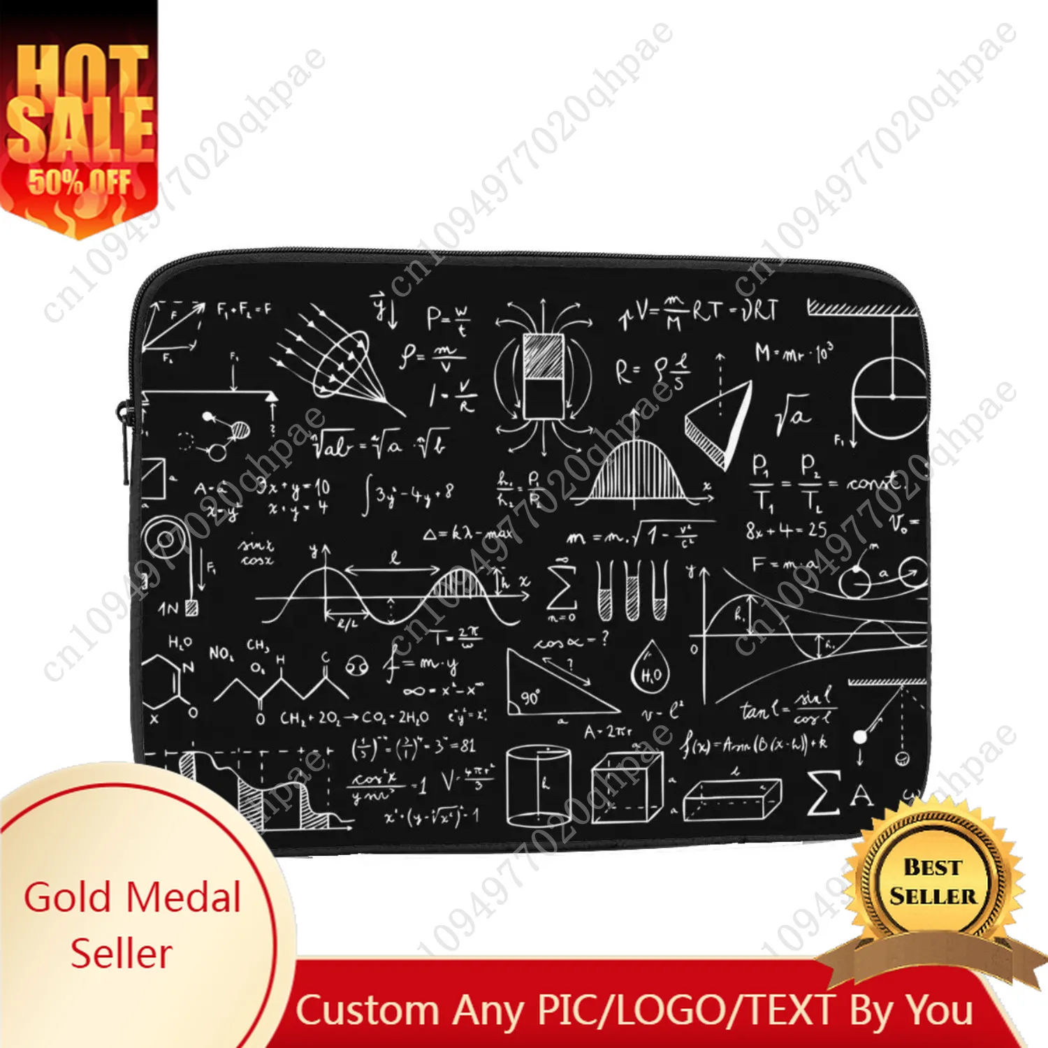 충격 방지 케이스 10 12 13 15 17 인치 과학 물리학 패턴 노트북 라이너 슬리브 화학 화학 노트북 가방 케이스