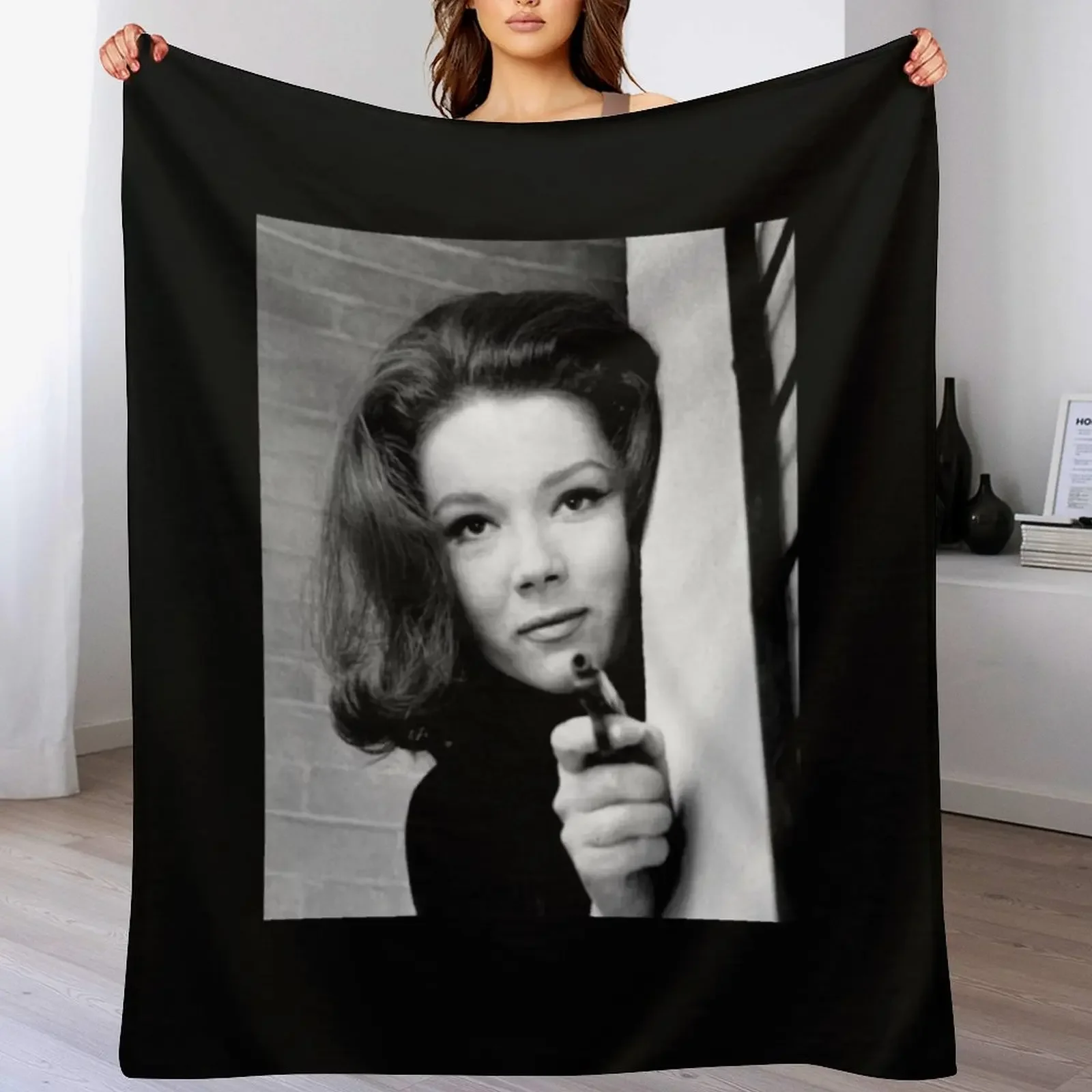

Rest in Peace Dame Diana Rigg Throw Blanket Blankets For Sofas Thins Nap Vintage Blankets