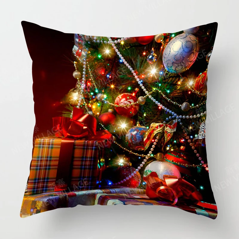 christmas Elderly and Candles pillow cushion cover Home decorations throw pillow covers 45*45 pillowcase 40x40cm 50x50 45x45