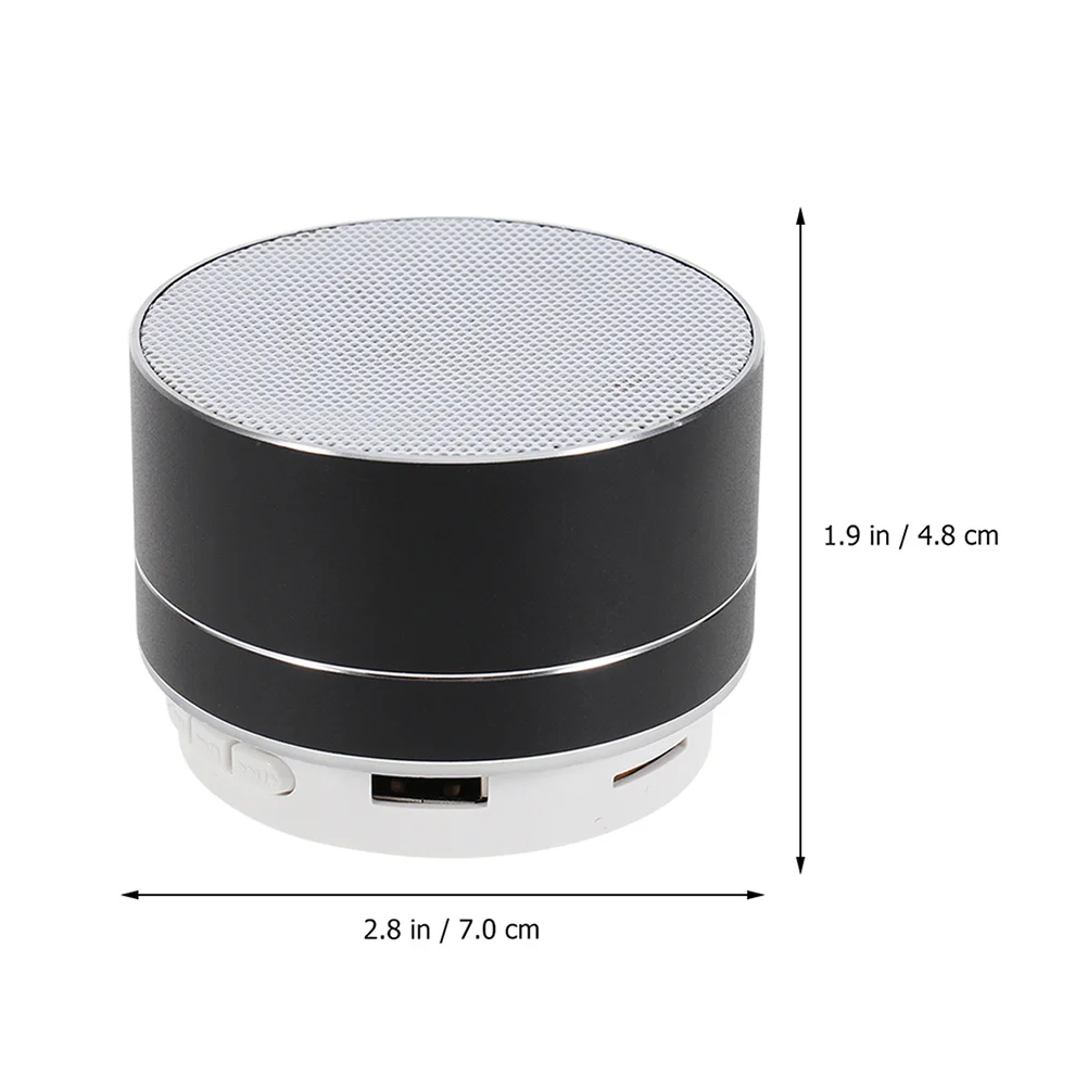 

2 pcs Speaker Rechargeable Wireless Audio Bass Metal Player LED Travel Mini Portable Outdoor Indoor Speaker