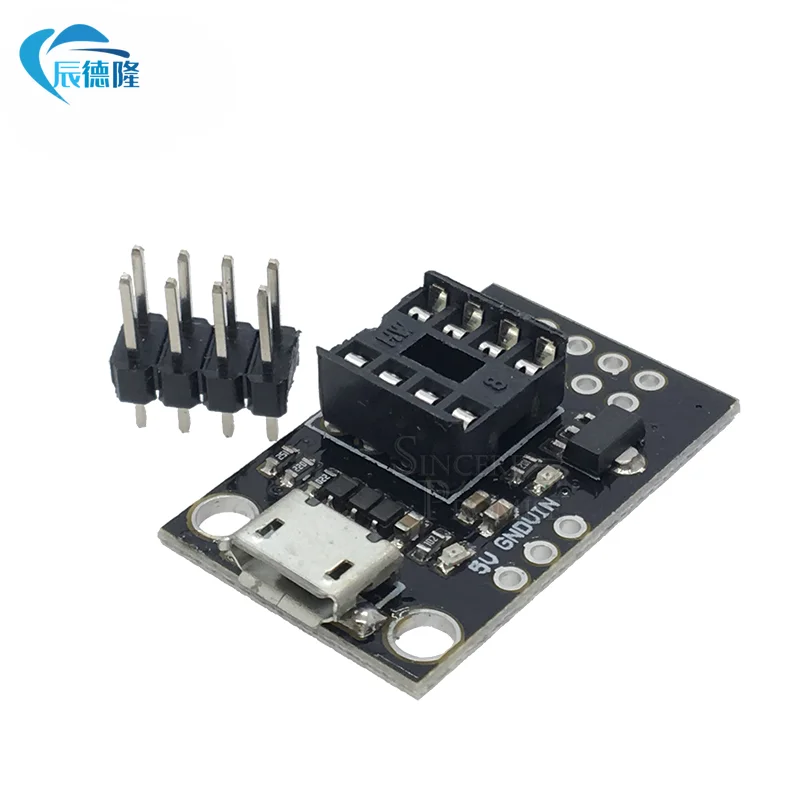 Pluggable Attiny Development Board Voor Attiny13a/Attiny25/Attiny45/Attiny85 Programmering Editor Micro Usb Power Connector