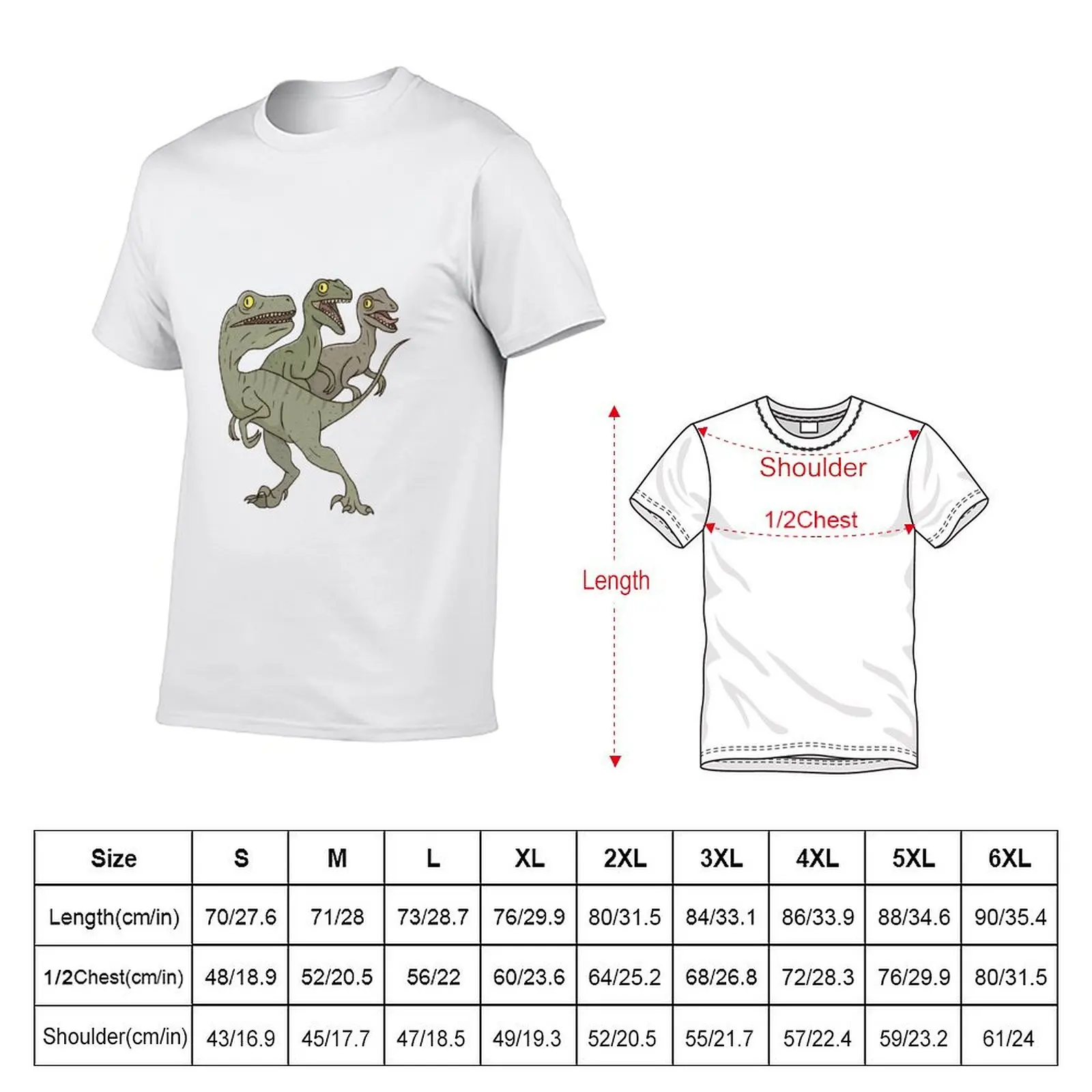 Velociraptors T-Shirt Fitness Quick Dry Short Sleeve Top