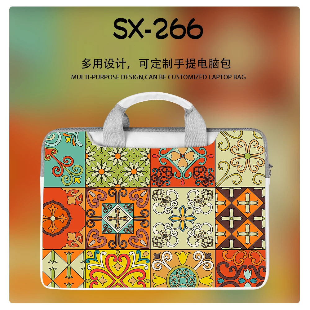 

12 13 15.6 14 16 Inch Laptop Bag Crossbody Pu Printed Computer Handbag Laptop Shoulder Handbag Zipper Shoulder Simple Style Gift