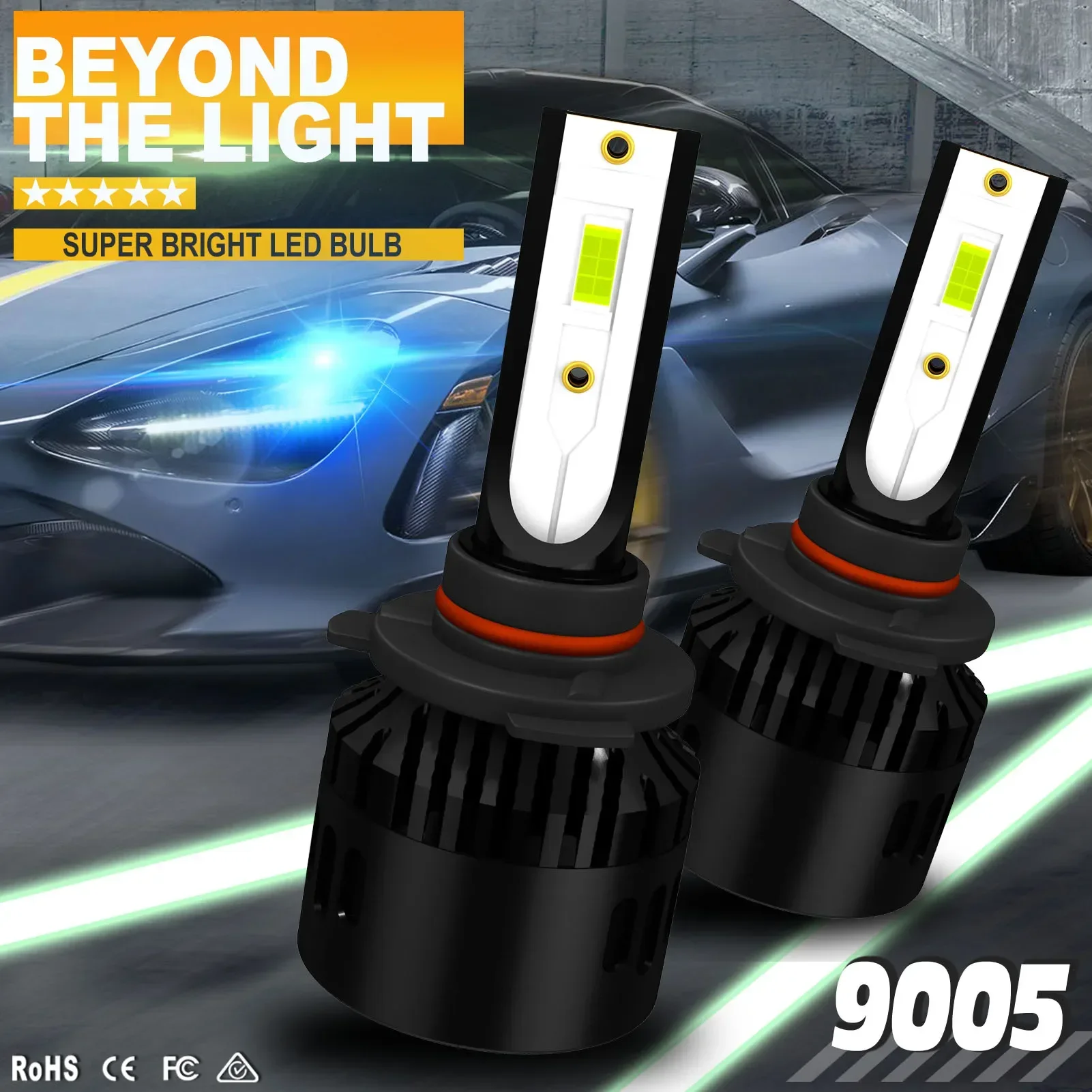 

P2 8000K 9005 HB3 LED Headlight Bulbs 48w H4 H7 H11 H8 H9 H1 880 H27 LED Car Headlights 5202 9007 HB3 9006 COB Bulb Fog Light