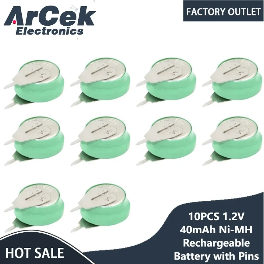 10PCS 1.2V 40Mah Ni…