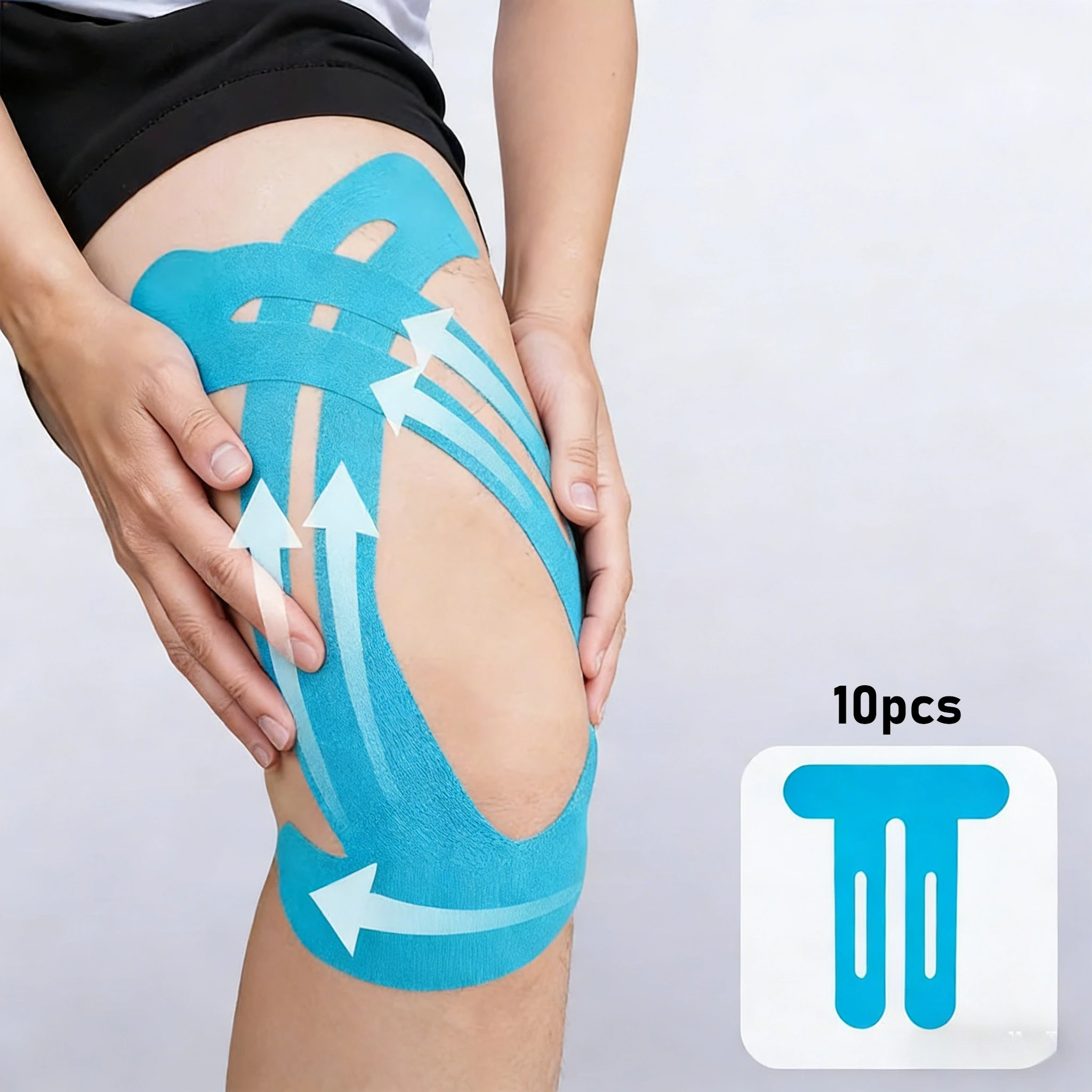 10PCS Kinesiology Tape for Knees,Waterproof Elastic,Breathable Knee Tape,Athletic Tape Provide Support & Stability for Running