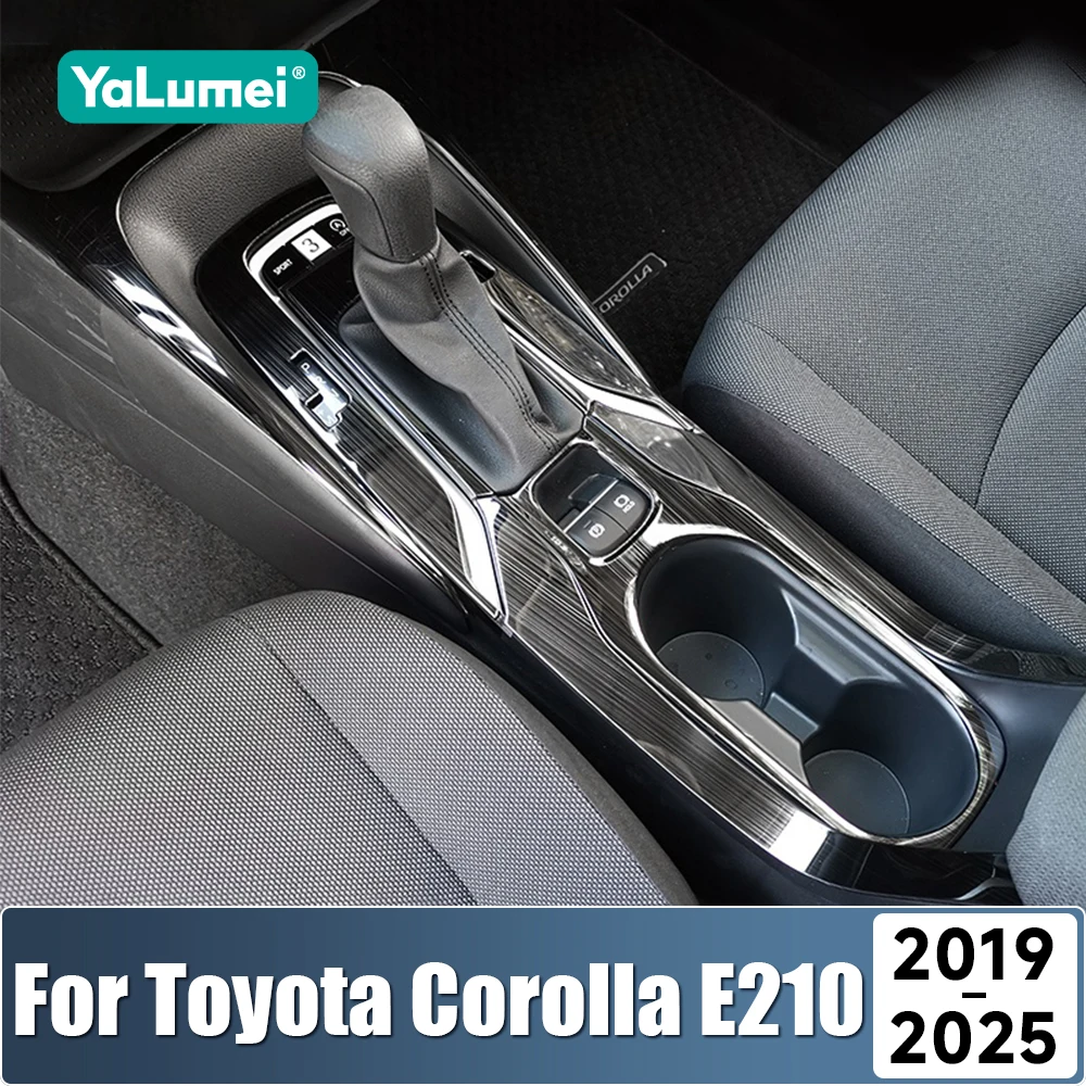

For Toyota Corolla E210 2019 2020 2021 2022 2023 2024 2025 Hybrid Stainless Steel CarGear Shift Knob Panel Trim Cover Stickers
