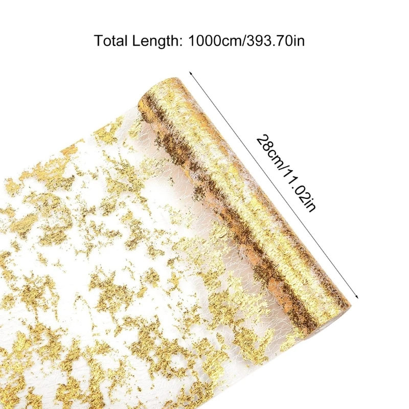 Gold Table Runner Tablecloth 28CM×10M, Perfect for Parties and Weddings Dropship