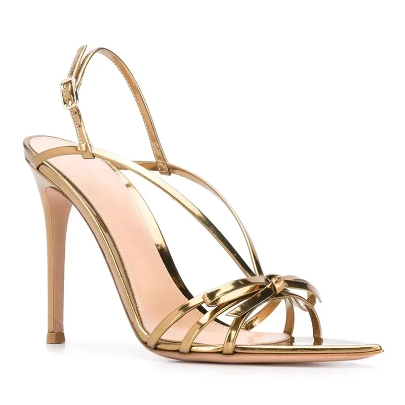 【Measure Your Feet Length Before Order】Women Luxury Designer Sandals Sexy Luxry Stiletto High Heel Pointed Toe Shoes 7-I-SL-5