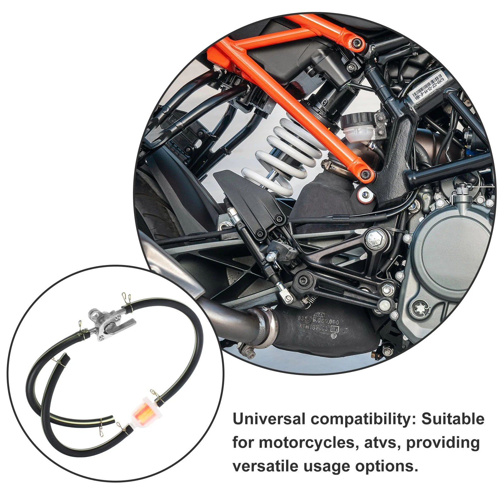 

Motorcycle Line Line Gas Atv With Hose System Protection Fuel Filter With Hose Durable Gas Fuel Filter