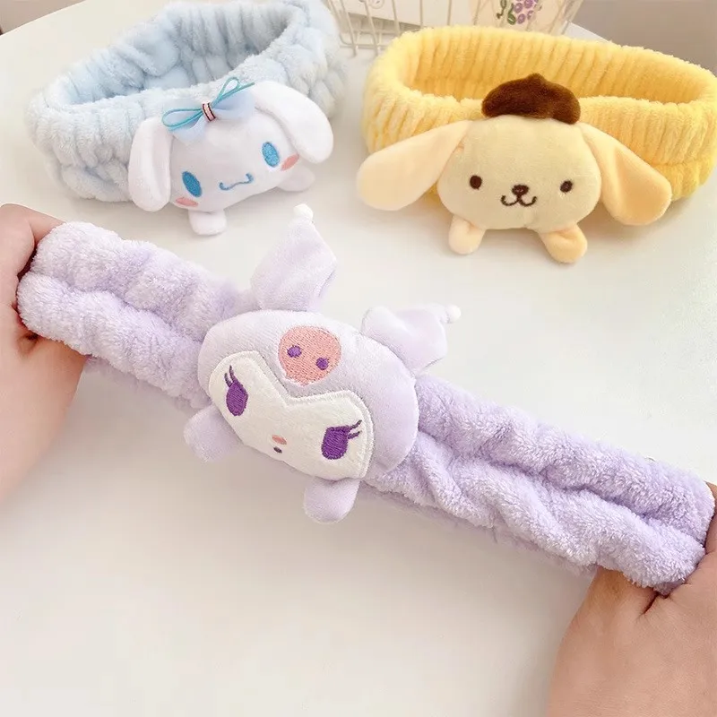 

Cute Hello Kitty Sanrio Kawaii Hair Clasp Anime Figure Soft Plush Kuromi Cinnamoroll My Melody Hairpin for Girls Gift