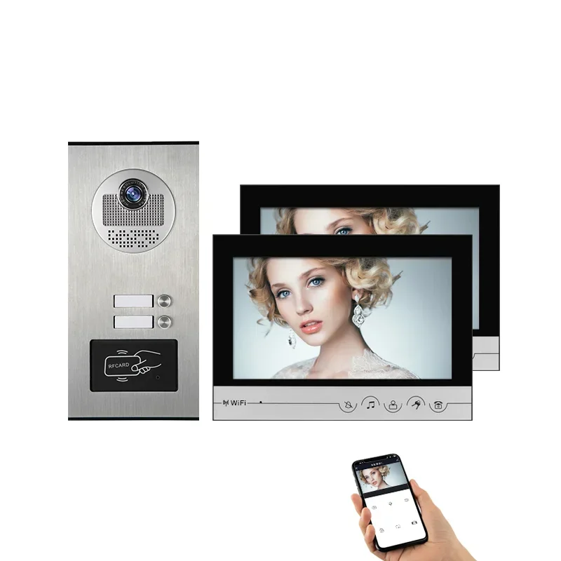 Hot Sale High Quality Custom 9 Inch Wifi Video Doorbell System With Indoor Monitor And Mobile Phone Remote Control