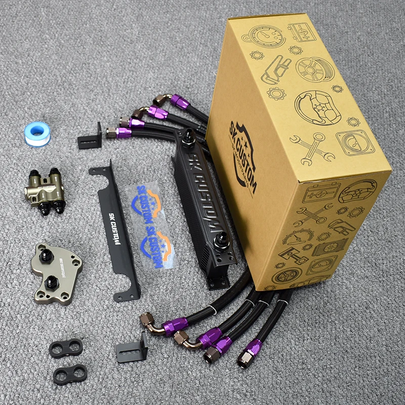 Oil Cooler Radiator Kit for MINI Cooper SR50 R52 R53 1.6T Thermostat Engine Oil Cooler Kit