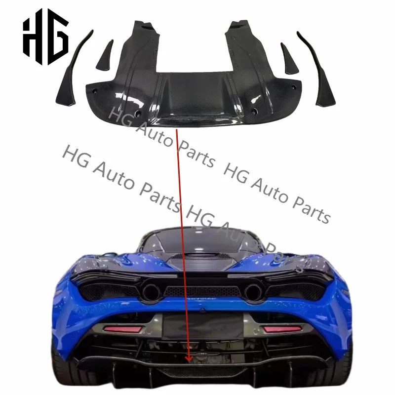 

Upgraded V Style Carbon Fibre Body Kit Rear Bumper Lip Car Tail Spoiler Diffuser For McLaren 720S Coupe