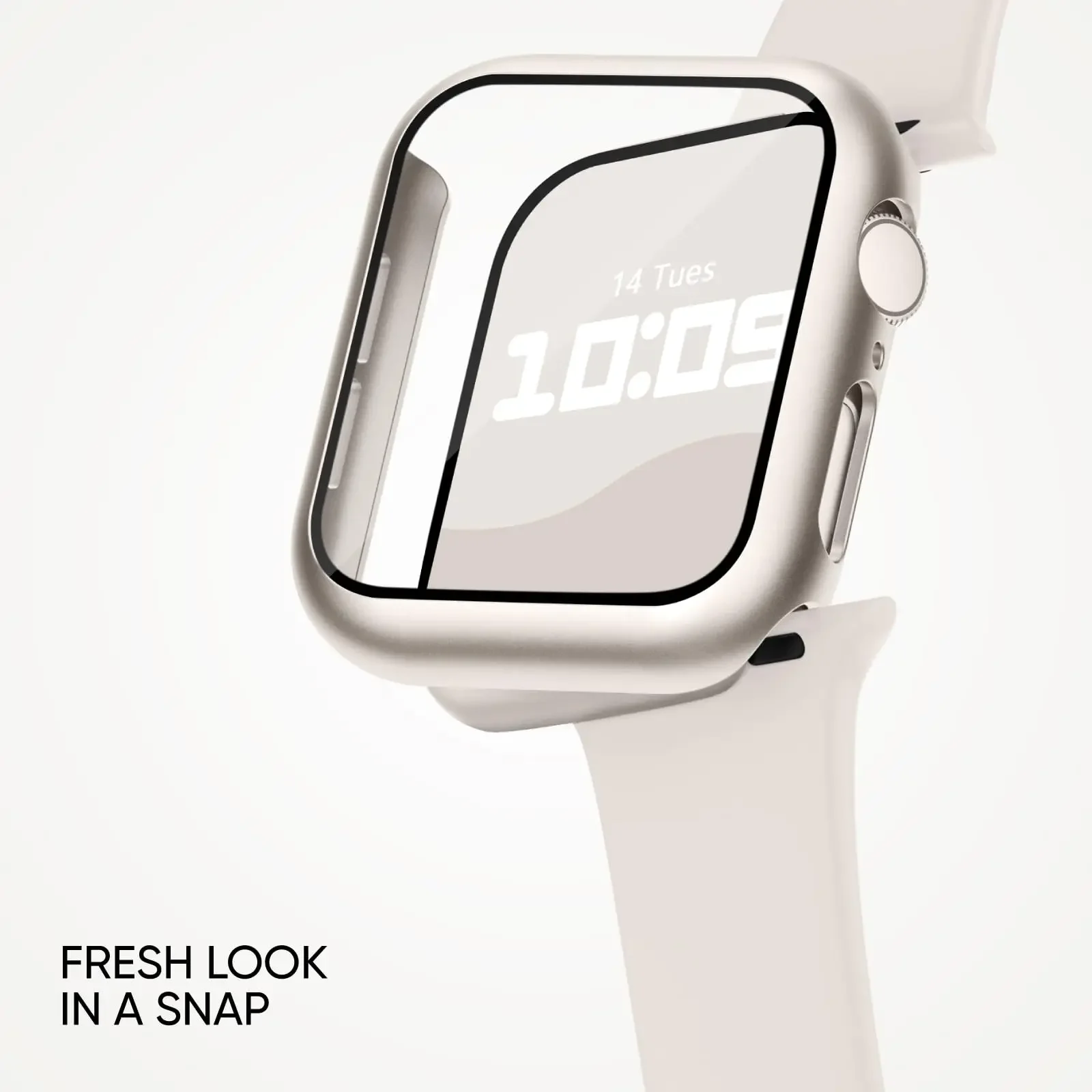 Glass+Case+watchbands For Apple Watch band 44mm 41mm 45mm 40mm 38mm 42mm Silicone bracelet iWatch serises 9 8 4 5 6 SE 7 band