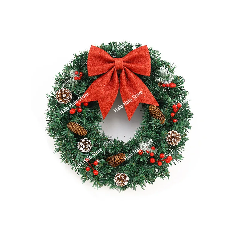 Christmas wreath rattan 40/50/60 cm Christmas decorative wreath door hanging scene ornament