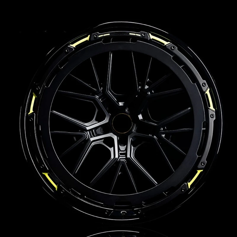17-21 Inch 5x112 Forged Carbon Fiber Hybrid Two-tone Brush Chrome Black White Deep Concave Custom Rims Fits for A4 A6