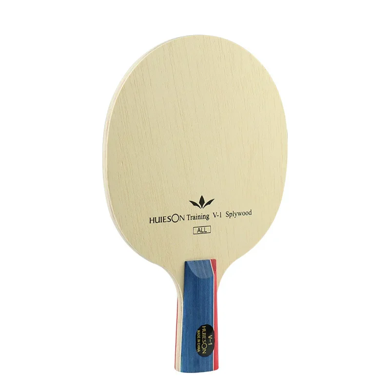 Racchetta da Ping Pong Ping Pong 5 strati racchetta da Ping Pong a media velocità legno Beige lama shakephand Grip/racchette con impugnatura a penna