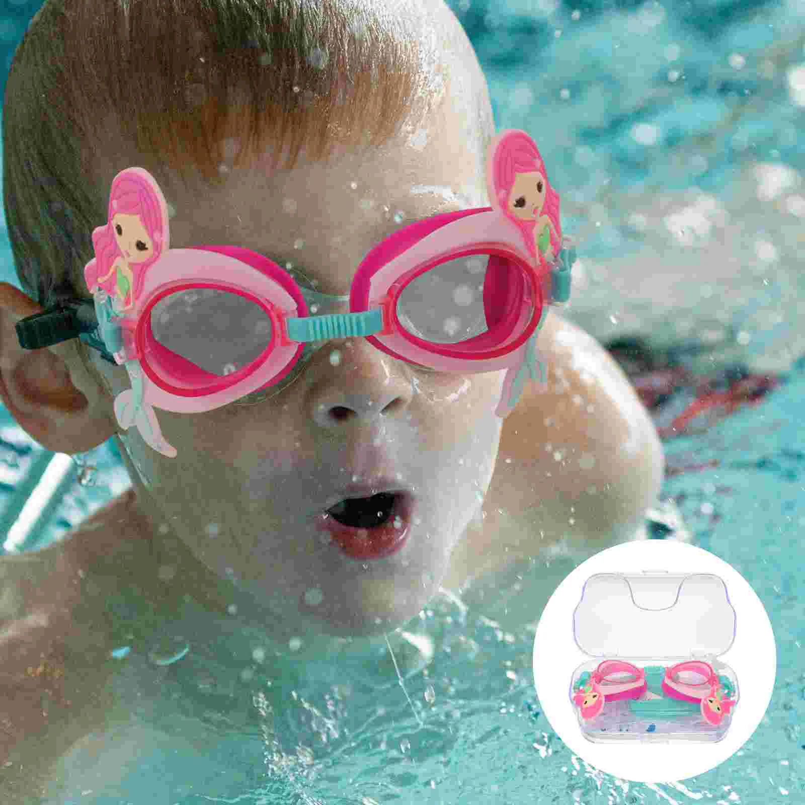 

Children's Swimming Goggles Kids Supply for Adorable Animal Water Proof Lightweight Anti Fog PC Lovely Toddler