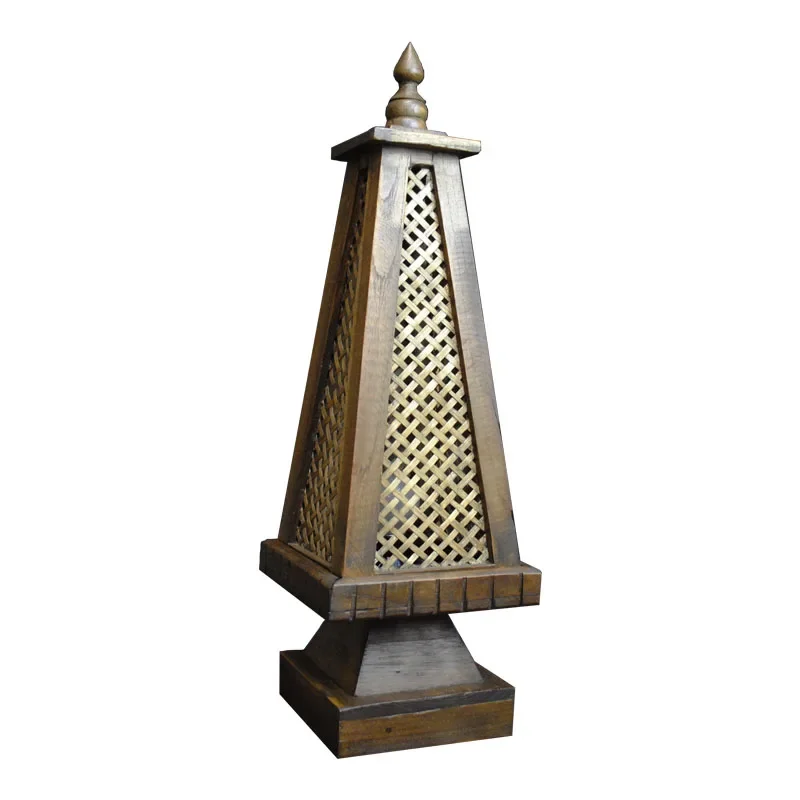 

Creative Chinese Living Room Solid Wood Table Lamp Desktop Style Home Decorations