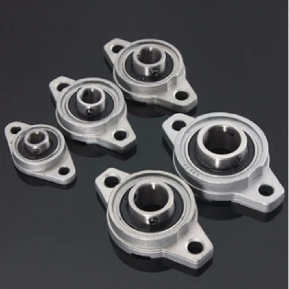 Brand New 1pcs 8/10/12/15/17/20/25/30/35mm Bore Diameter Zinc Alloy Pillow Block Flange Bearing Kfl Series Hot Sale