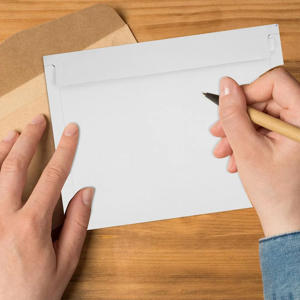Enveloppes auto-scellantes en carton robuste pour documents photos, 25 pièces, expédition plate pour Photos, Documents, imprimés artistiques, Invitations