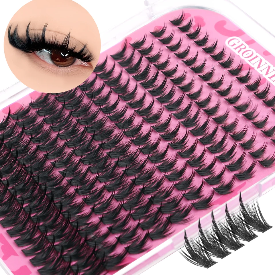 Rizos de pestañas DIY GROINNEYA, mezcla de estilos manga, volumen natural 2