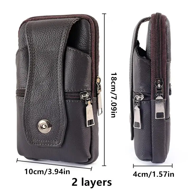 

2025 NewPractical 1pc Fashion Men's PU Leather Fanny Pack, Multifunctional Pack