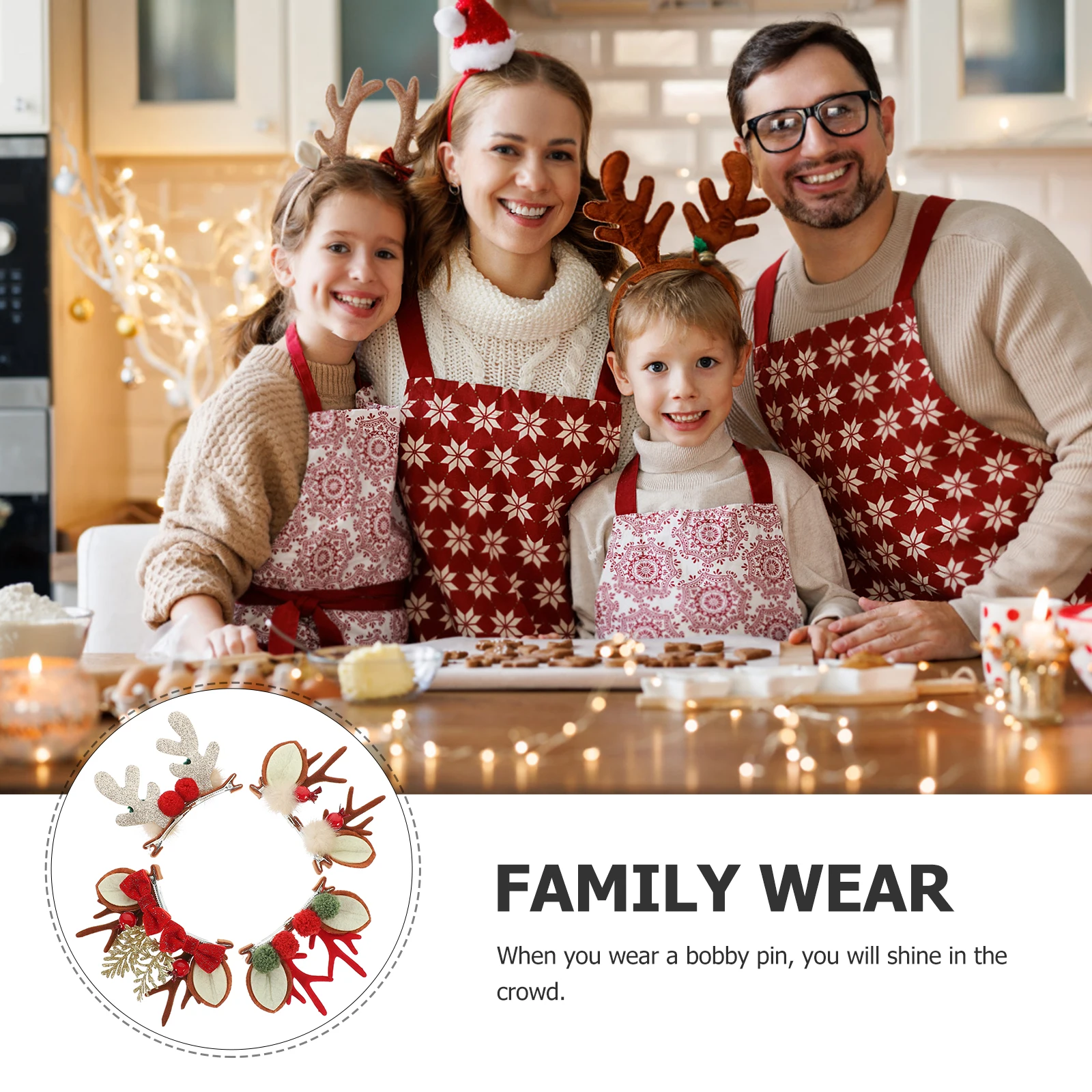 Geweih Weihnachten Pin Haar Clips Weihnachten Geweih Haarspange Set Party Kopfbedeckungen Für Frauen Mädchen Weihnachten Haar Zubehör