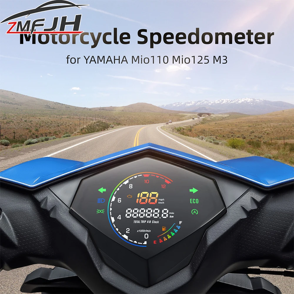 New Motorcycle Speedometer Odometer Fuel Level Gauge RPM Tachometer Turn Signal Light For YAMAHA Mio110 Mio125 M3 LED Instrument