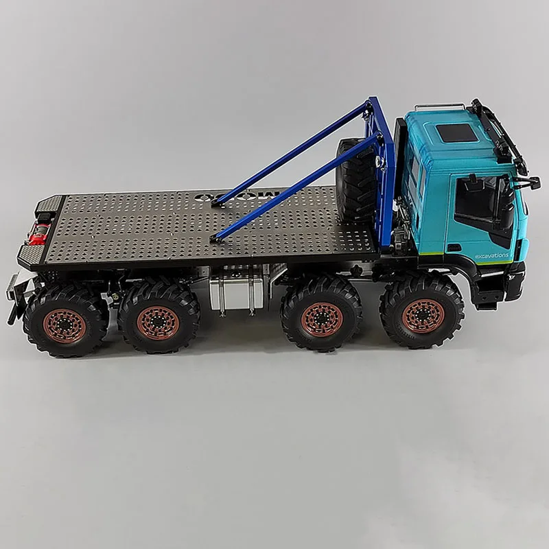 Aluminiowa rama ze stali nierdzewnej 8x8 na 1/14 Tamiya zdalnie sterowana ciężarówka przyczepa wywrotka Scania 770s Benz Actros Volvo MAN