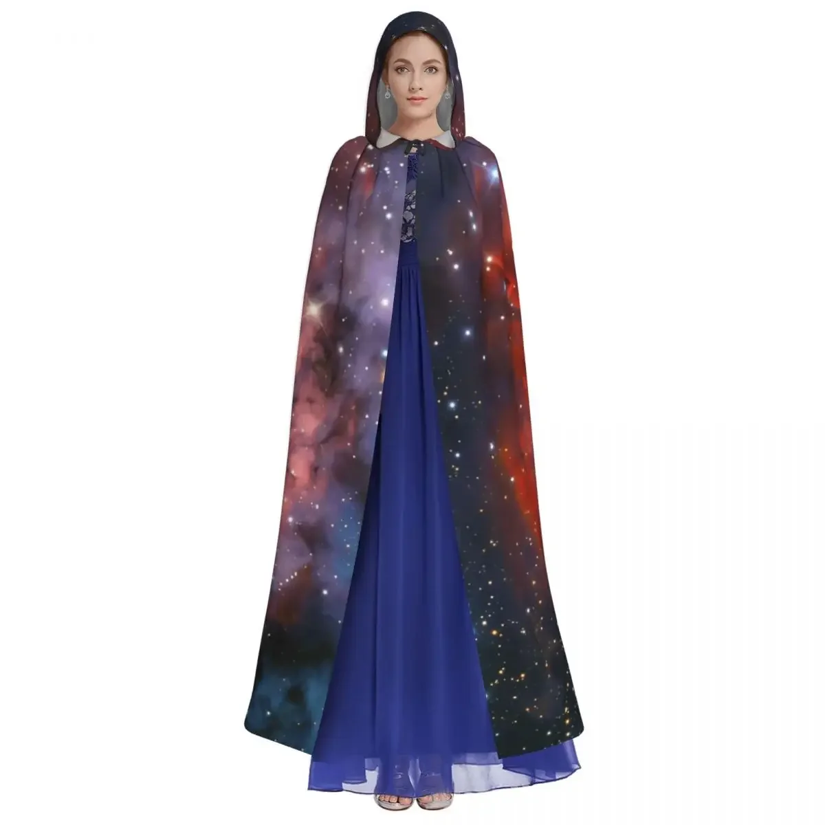 Trifid Nebula Hooded Cloak Halloween Party Cosplay Woman Men Adult Long Witchcraft Robe Hood