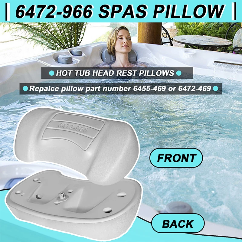 6472-966 Hot Tub Head Rest Replacement Pillow for Sundance 780 Series Spas 2007-2017, Compatible Models Camden, Certa, Chelsee