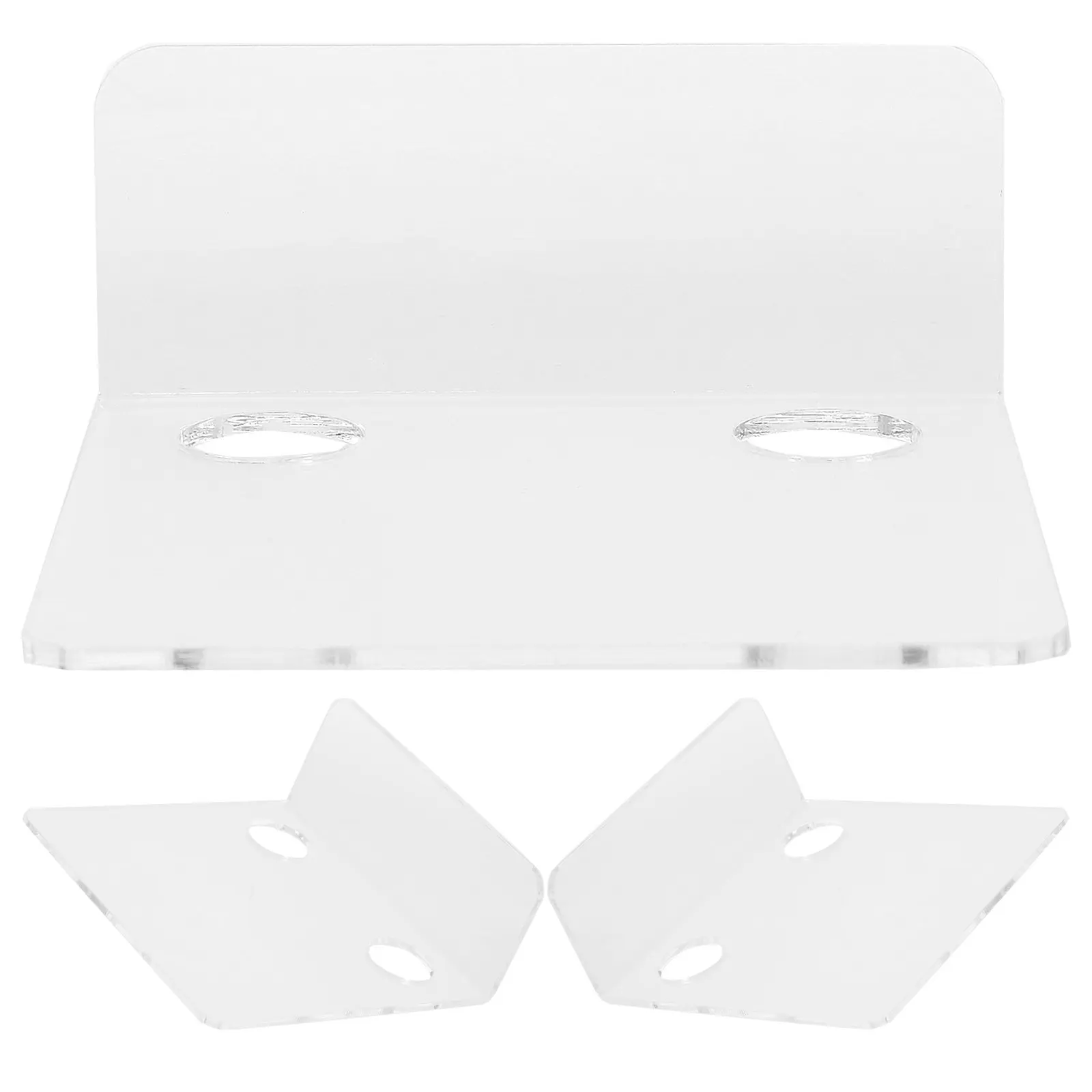 3Pcs Clear Acrylic Small Wall Shelf Floating Mount for Security Camera Webcam Monitor Router Speaker Monitor Holder Space