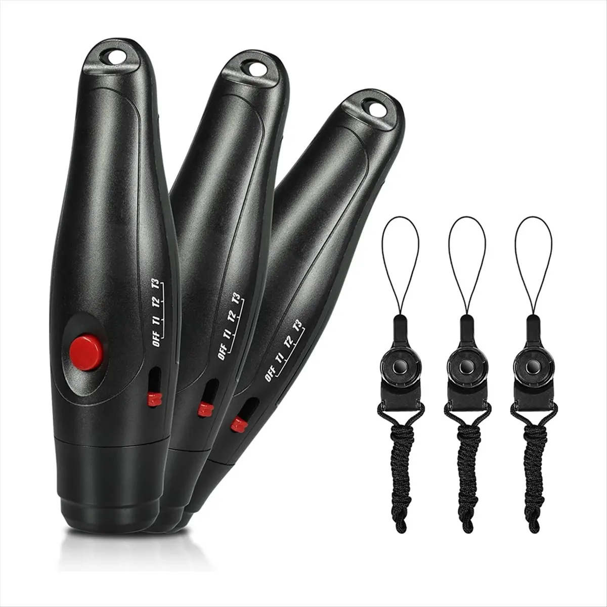 ABGN 3 Pack Electronic Whistle No-Blow Whistles Emergency Whistle for Coaches, Referees, Teachers, Emergency Use