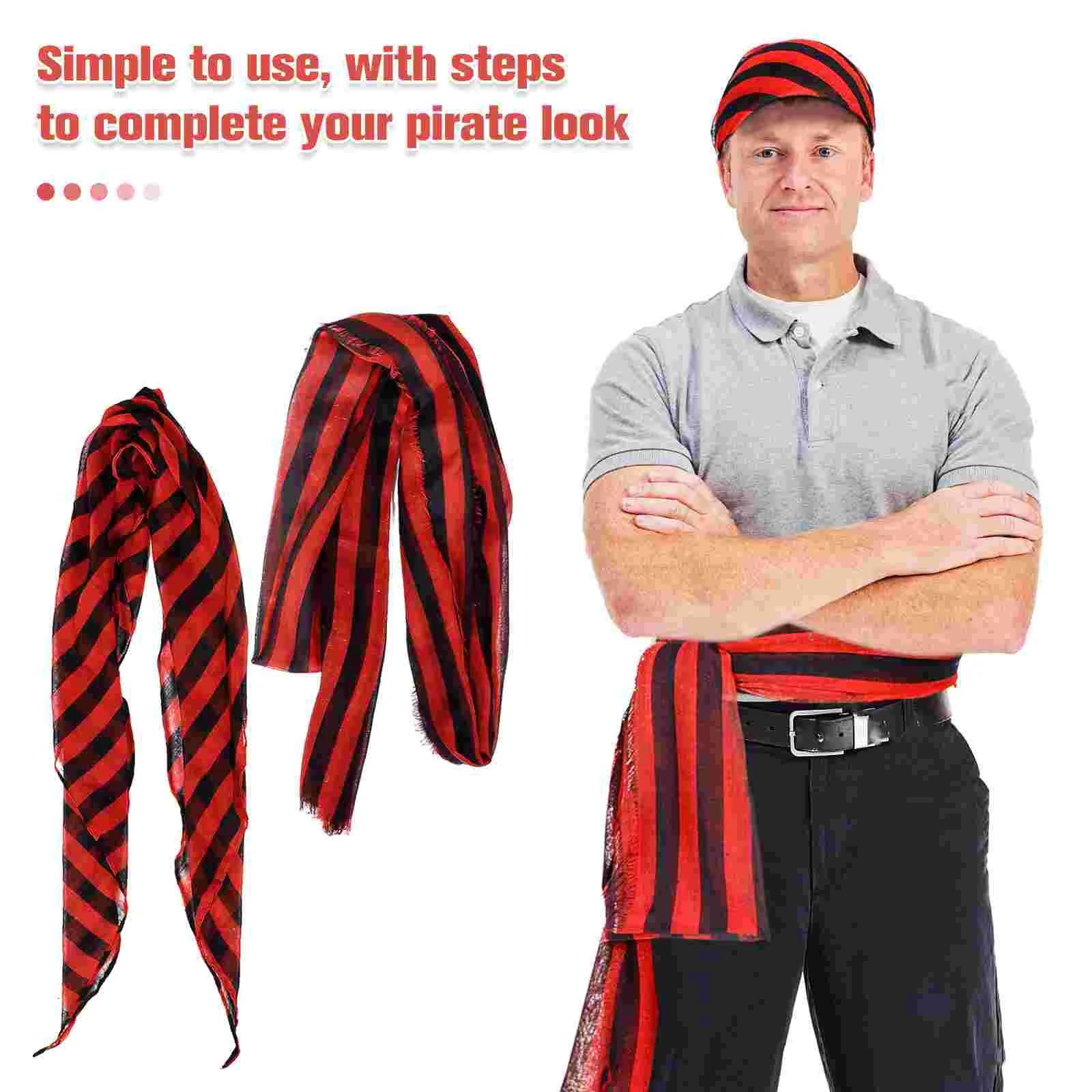 Costumes d'Halloween pour Adultes et Enfants, Accessoires en Polyester Sauvage, Robe Turban, 7.5