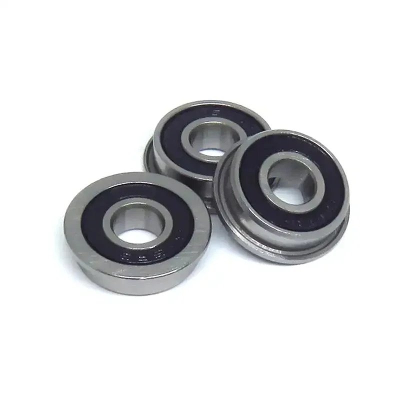 10Pcs F695 2RS Bearing 5*13*4mm  ABEC-7 Flanged Miniature F695 RS Ball Bearings F695RS For VORON F623-2RS 3*10*4mm