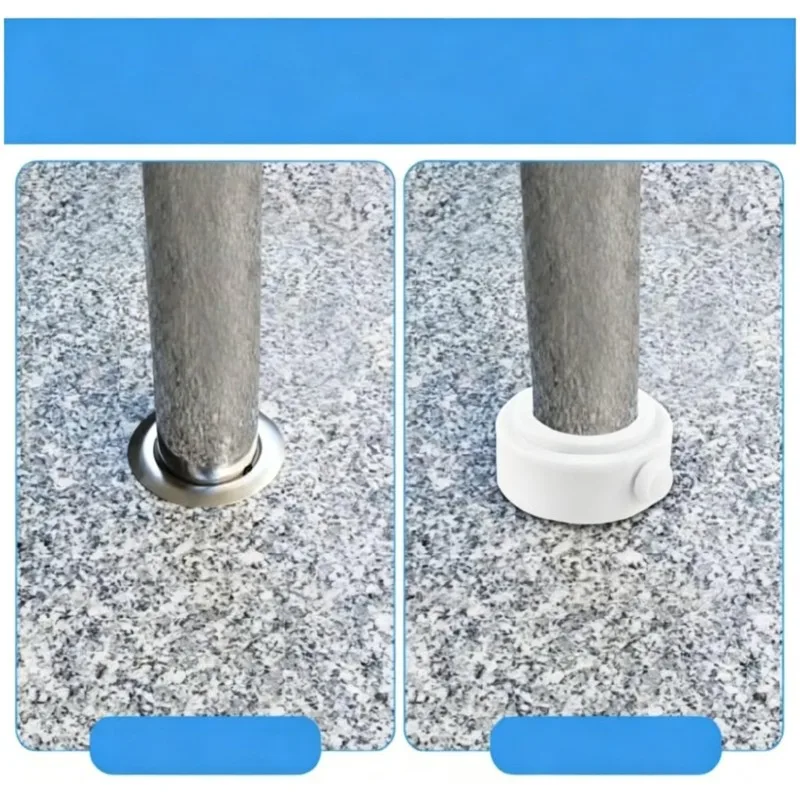 PHFU-Dual Size Fit Plastic Garden Courtyard Umbrella Stand Set-3.43/3.81Cm Poles